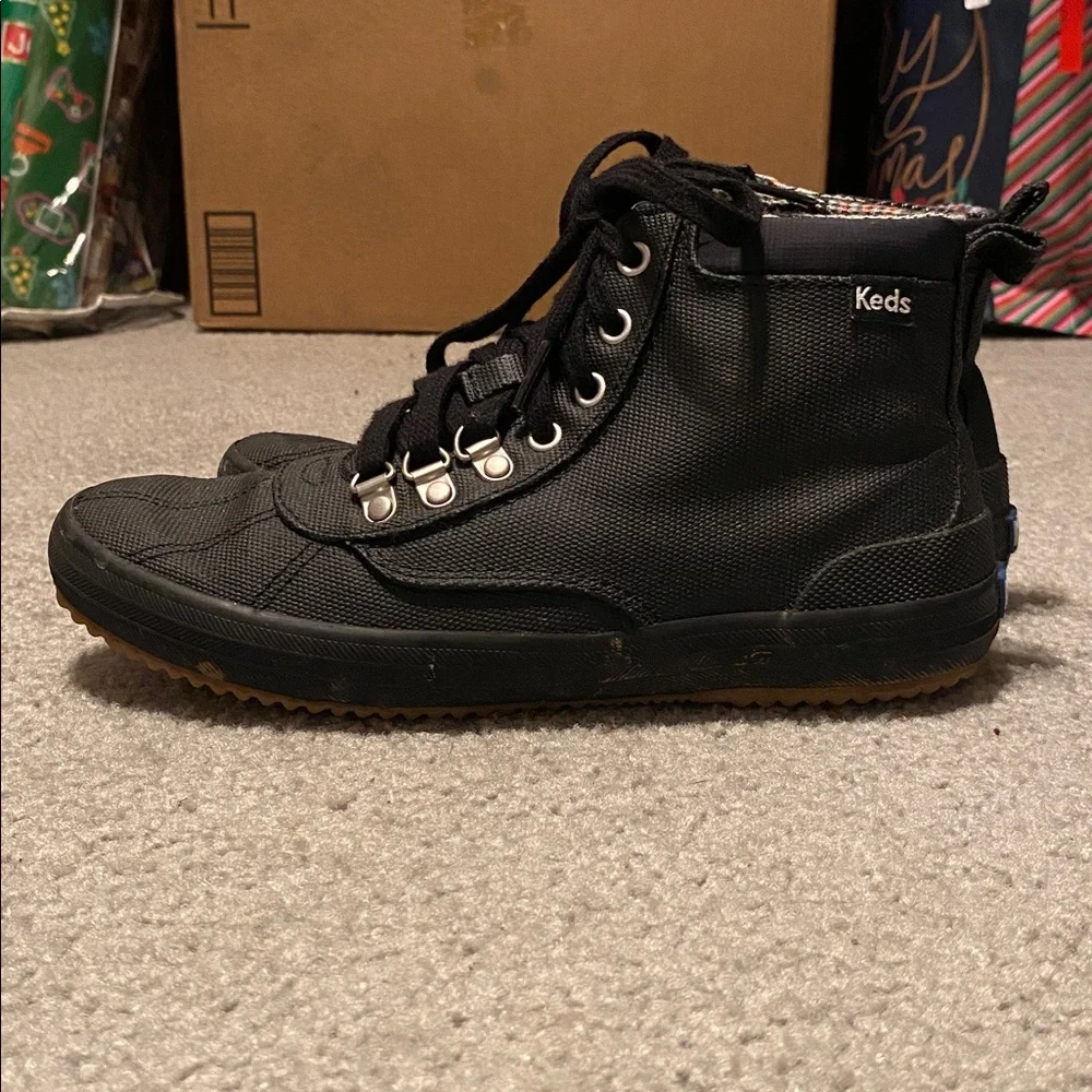 Keds Black Scout Casual Rain Boots